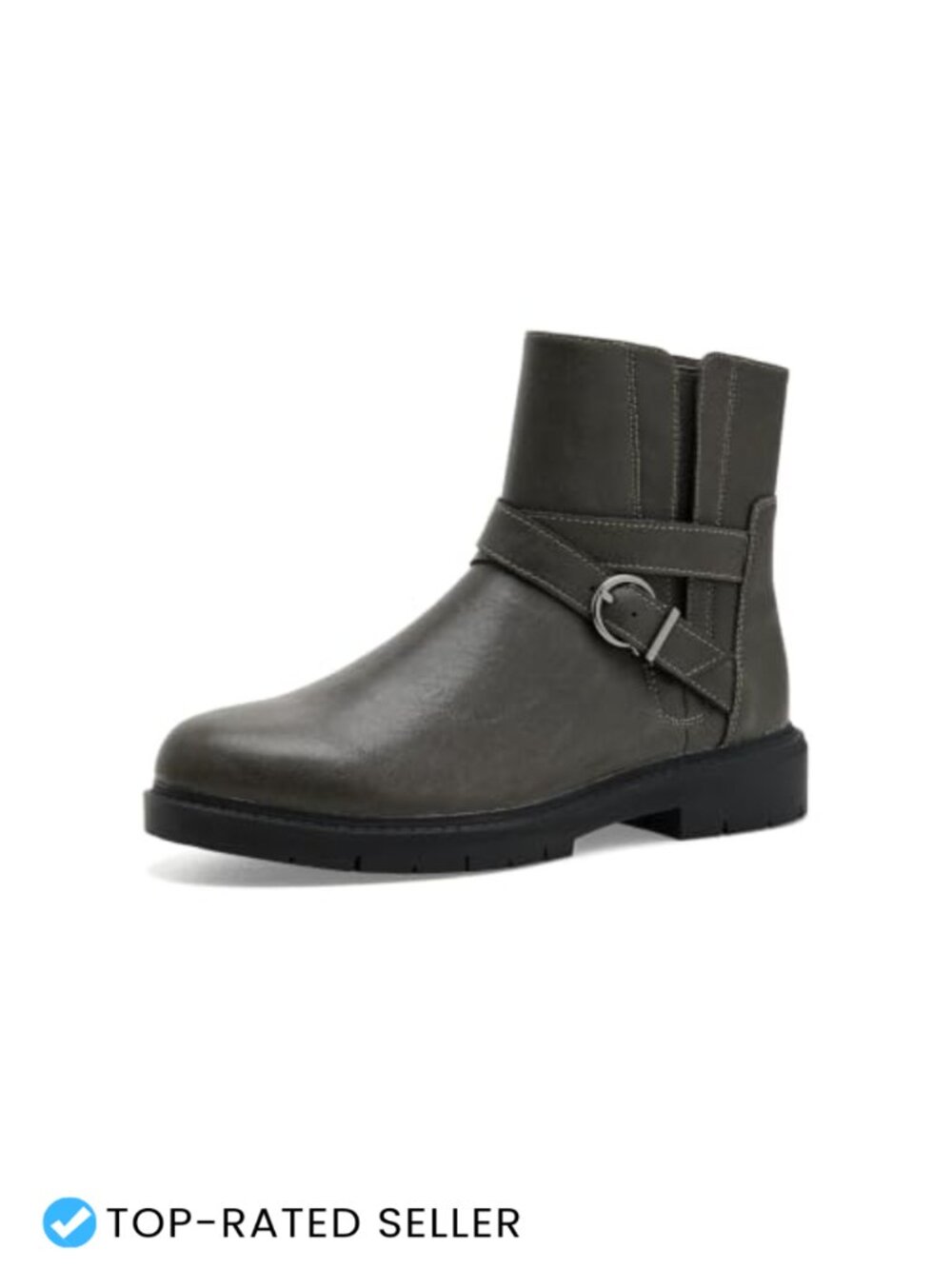 Clarks Westlynn Lux Ankle Boot Premium Leather Buckle Zip Flat Round Toe